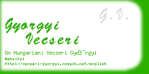 gyorgyi vecseri business card